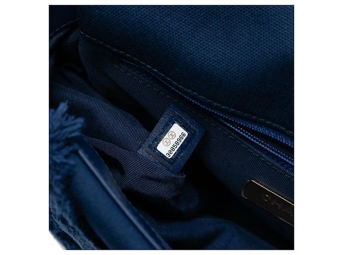 Chanel 19 Chanel Media in Tela e Cotone 19 con patta Blu - vista 6