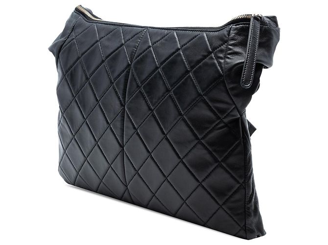 Girl Borsa a tracolla Chanel Matelassé in pelle di agnello per ragazza Nero - vista 2