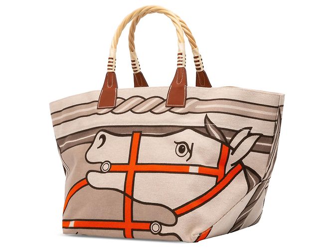 Hermès Toile H Plume Quadrige con Filo Steeple 31 Marrone - vista 2
