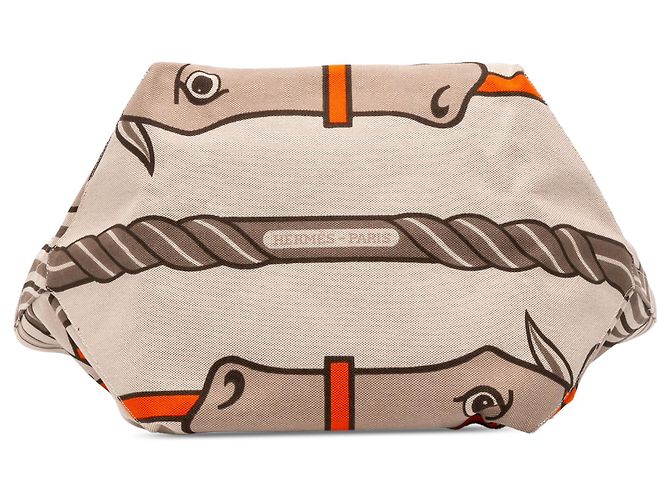 Hermès Toile H Plume Quadrige con Filo Steeple 31 Marrone - vista 3