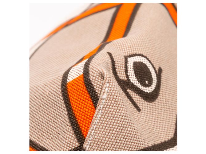 Hermès Toile H Plume Quadrige con Filo Steeple 31 Marrone - vista 7