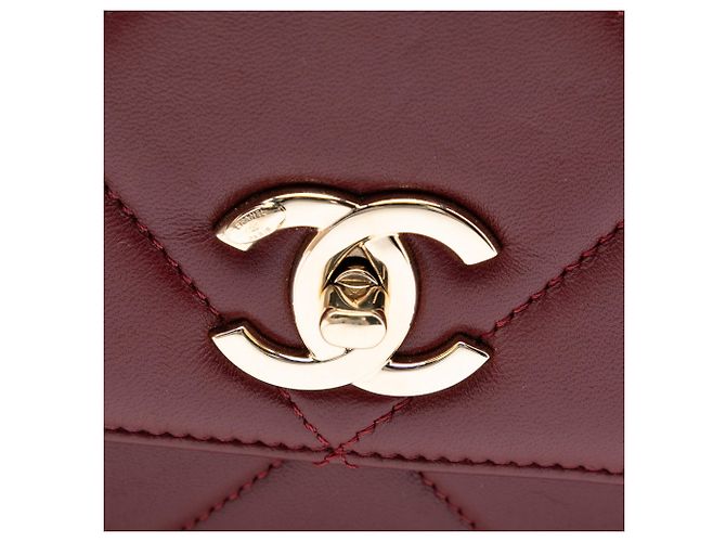 Chanel Matelassé Lammleder Trendy CC mit Klappe Rot - Ansicht 5