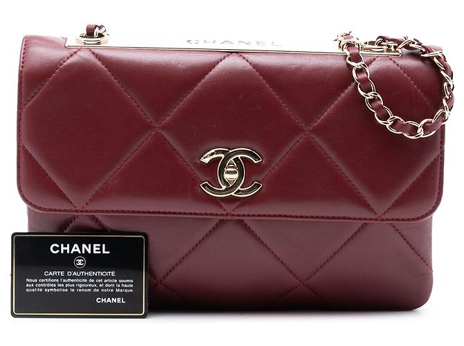 Chanel Matelassé Lammleder Trendy CC mit Klappe Rot - Ansicht 8