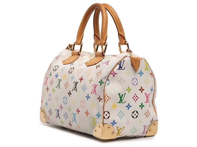 Louis Vuitton Monogram Multicolore Speedy 30 Bianco - vista 2