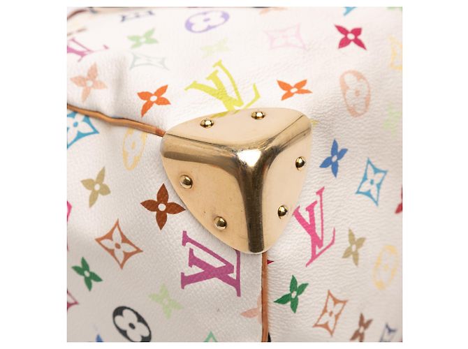 Louis Vuitton Monogram Multicolore Speedy 30 Bianco - vista 7