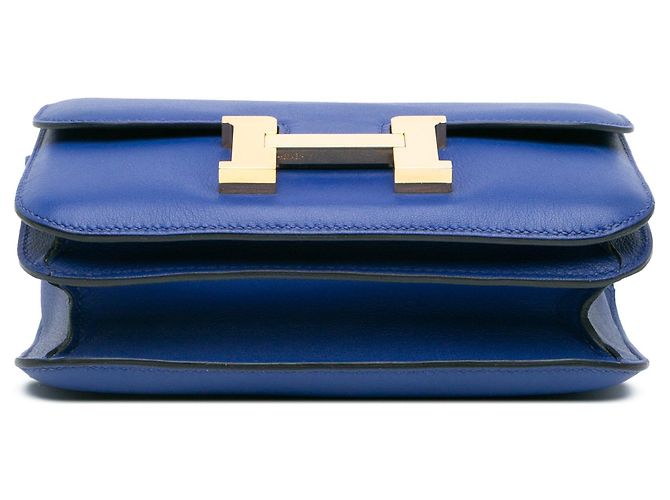 Hermès Mini Swift Constance 18 Blau - Ansicht 3
