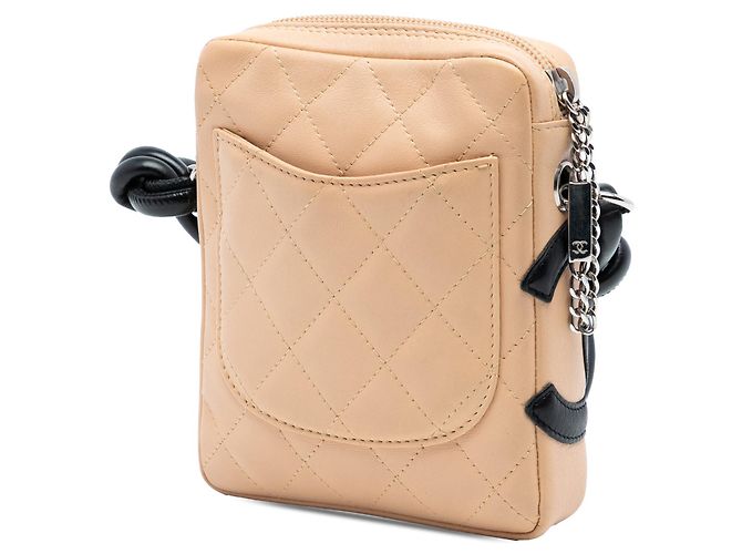 Borsa a tracolla Chanel Mini Pelle di Pecora Cambon Linea Marrone - vista 2
