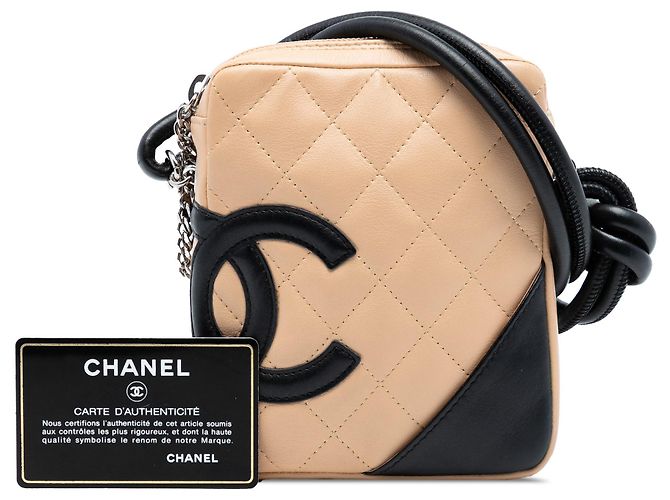 Borsa a tracolla Chanel Mini Pelle di Pecora Cambon Linea Marrone - vista 8
