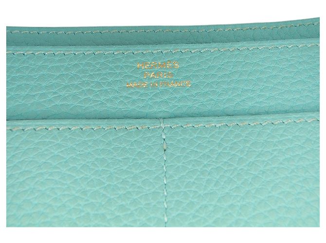 Hermès Togo Dogon Duo Cartera GM Azul - vista 5