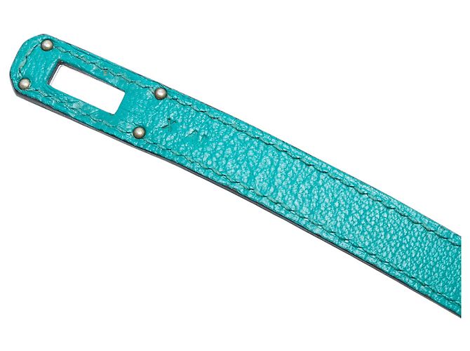 Cartera Larga Kelly en Chevre Mysore de Hermès Azul - vista 6