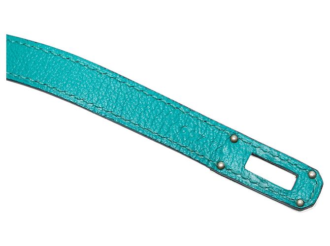 Cartera Larga Kelly en Chevre Mysore de Hermès Azul - vista 7