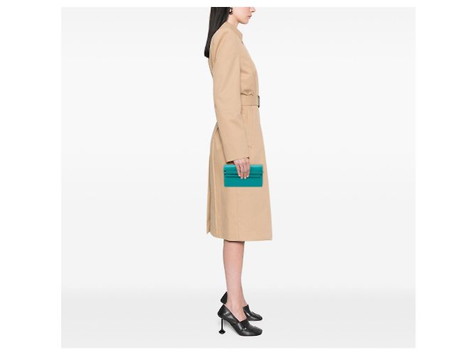 Cartera Larga Kelly en Chevre Mysore de Hermès Azul - vista 8