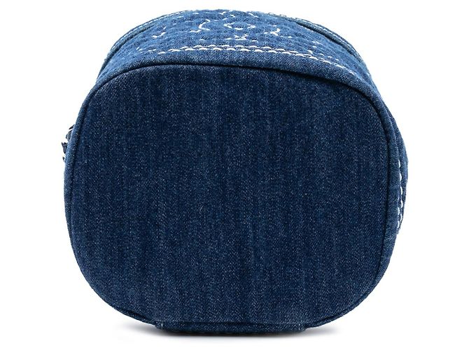 Vanity Vanità Chanel CC Matelassé Jean Trip con catena Blu - vista 3