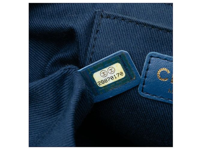 Vanity Vanità Chanel CC Matelassé Jean Trip con catena Blu - vista 6