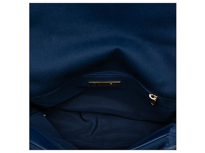 Chanel 19 Chanel Media in Tela e Cotone 19 con patta Blu - vista 4