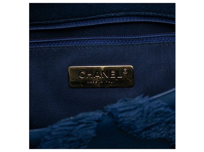 Chanel 19 Chanel Media in Tela e Cotone 19 con patta Blu - vista 5