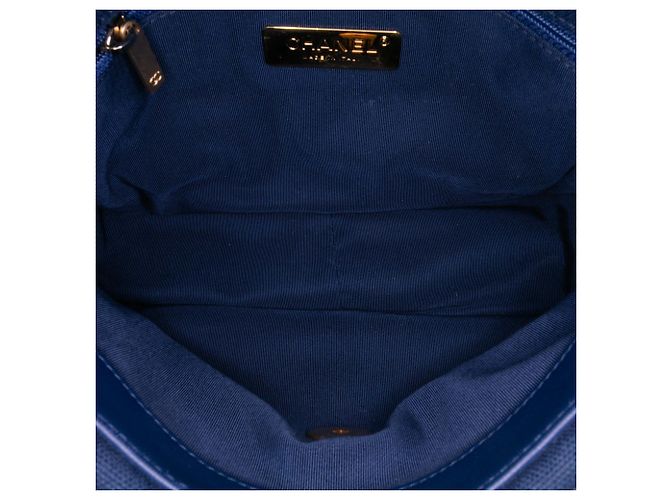 Chanel 19 Chanel Media in Tela e Cotone 19 con patta Blu - vista 4