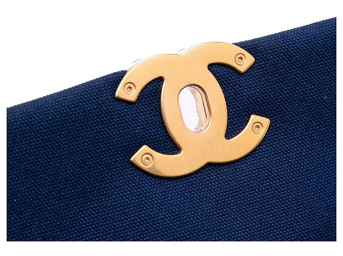 Chanel 19 Chanel Media in Tela e Cotone 19 con patta Blu - vista 9