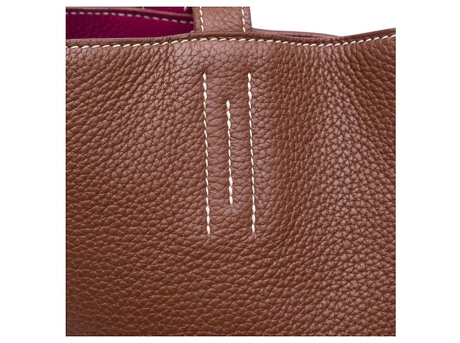 Hermès Clemence Double Sens 36 Marrone - vista 9