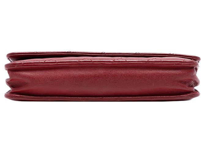 Wallet On Chain Chanel CC Matelassé Lammleder Geldbörse mit Kette Rot - Ansicht 3