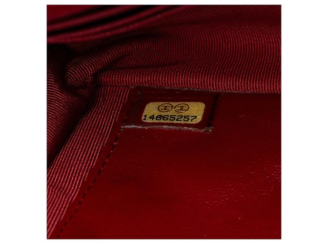 Wallet On Chain Chanel CC Matelassé Lammleder Geldbörse mit Kette Rot - Ansicht 6