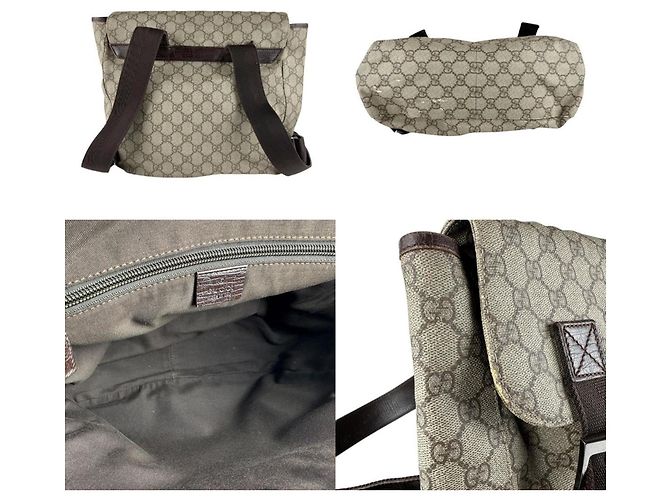 Gucci GG Supreme Canvas Rucksack Braun - Ansicht 3