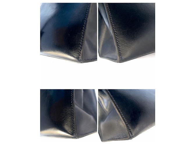 Hermès Kelly 28 Sellier Box-Leder Mitternachtsblau Goldene Hardware Marineblau - Ansicht 12