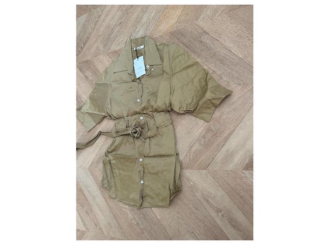 Túnica Safari Céline Camel de Algodón Talla 42 Camello - vista 4