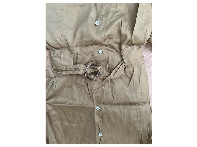 Túnica Safari Céline Camel de Algodón Talla 42 Camello - vista 5