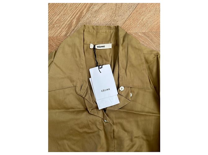 Túnica Safari Céline Camel de Algodón Talla 42 Camello - vista 6