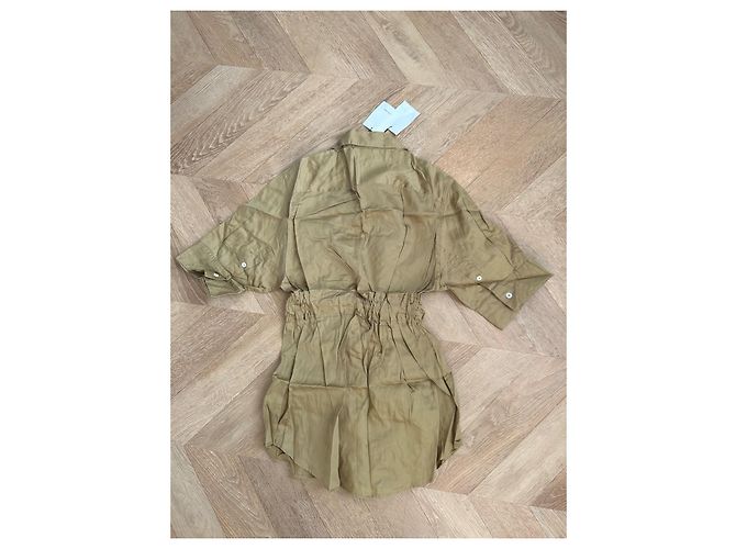 Túnica Safari Céline Camel de Algodón Talla 42 Camello - vista 7