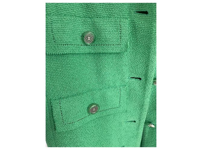 Cambon Tweedjacke Chanel Kreuzfahrt 2020 Grün - Ansicht 7