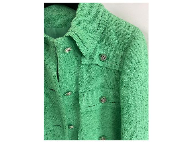 Cambon Tweedjacke Chanel Kreuzfahrt 2020 Grün - Ansicht 8