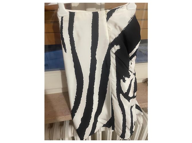 Bottega Veneta Tasche mit Zebra-Print Schwarz Weiß - Ansicht 4