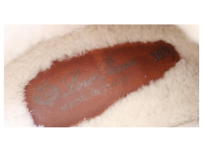 Loro Piana Open Walk Stiefeletten mit Fellfutter Cognac/Weiß - Ansicht 5