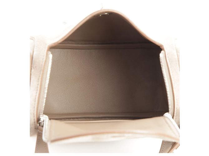 Borsa a mano Hermès Lindy Grizzly Taupe in scamoso e pelle - vista 6