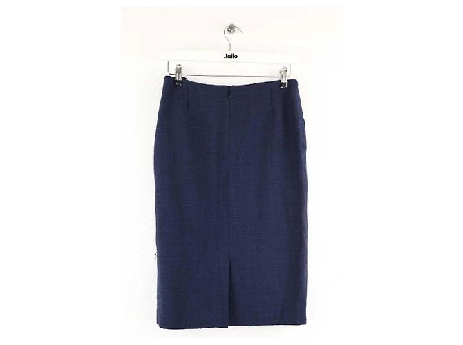 Dior Falda de lana azul - vista 3