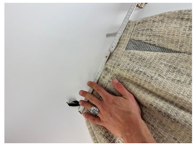 Gonna in lana vintage Dior grigio chiaro M Bianco - vista 6