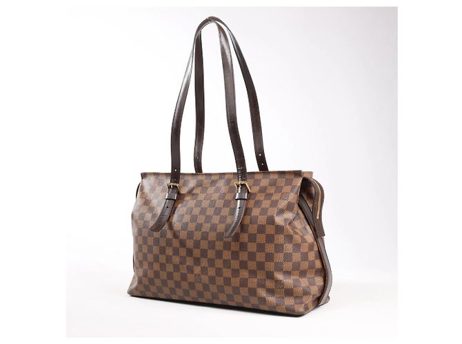 Borsa a Spalla Louis Vuitton Chelsea Damier Ebene in Marrone N51119 - vista 2