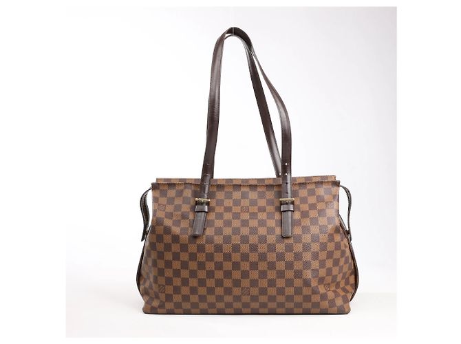 Borsa a Spalla Louis Vuitton Chelsea Damier Ebene in Marrone N51119 - vista 4