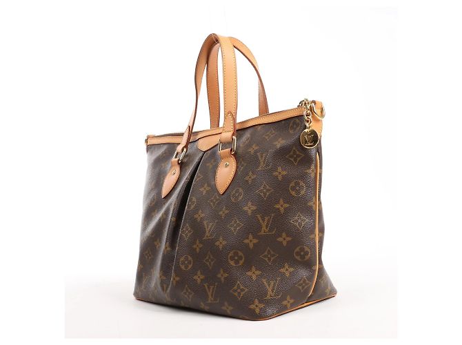 Borsa Louis Vuitton Palermo PM Monogram in Marrone M40145 - vista 3
