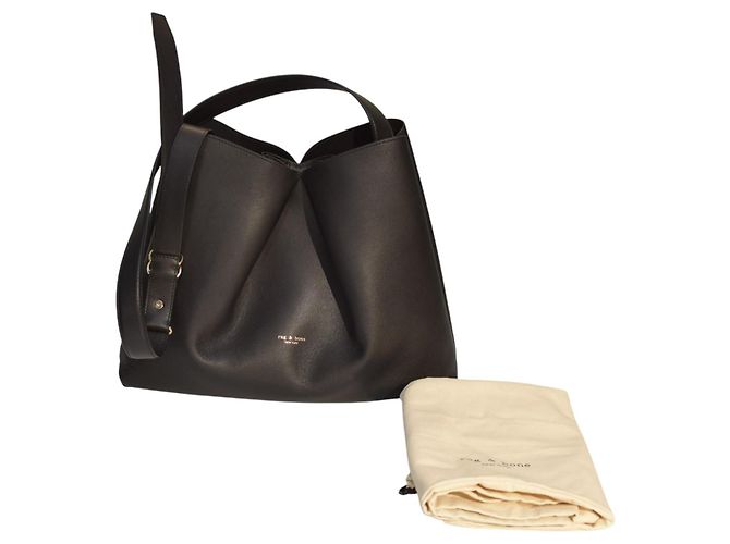 Rag & Bone Damen Bloom Large schwarze Kalbsleder Umhängetasche & Schultertasche - Ansicht 12