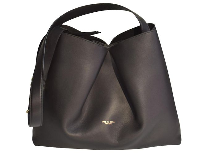 Rag & Bone Damen Bloom Large schwarze Kalbsleder Umhängetasche & Schultertasche - Ansicht 4