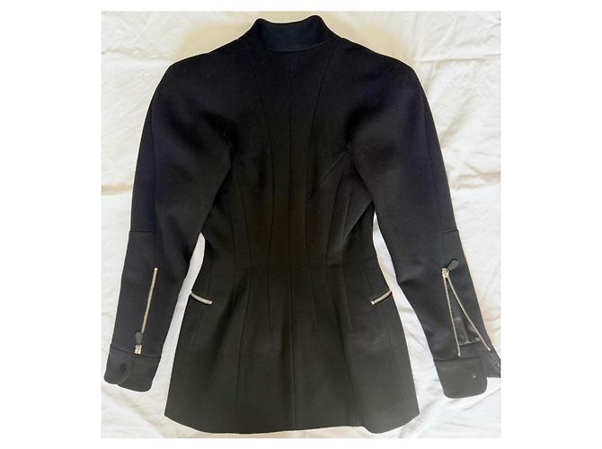 Alexander McQueen Jacke aus schwarzer Wolle - Ansicht 6
