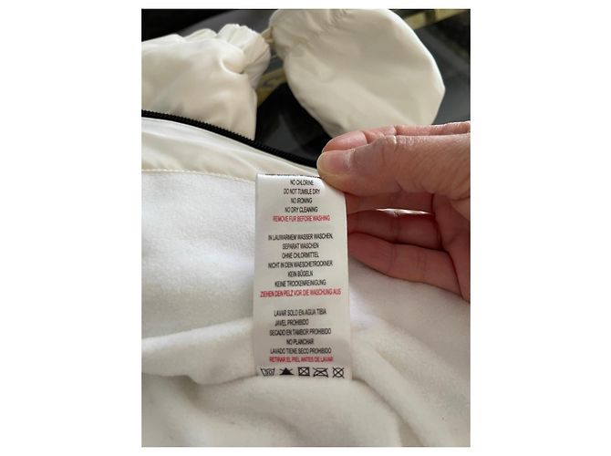 Doudoune Baby Dior avec col en fourrure Blanc - vue 11