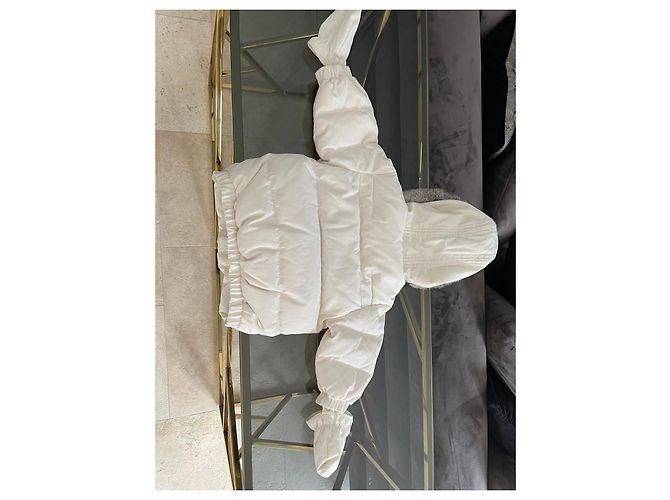 Doudoune Baby Dior avec col en fourrure Blanc - vue 4