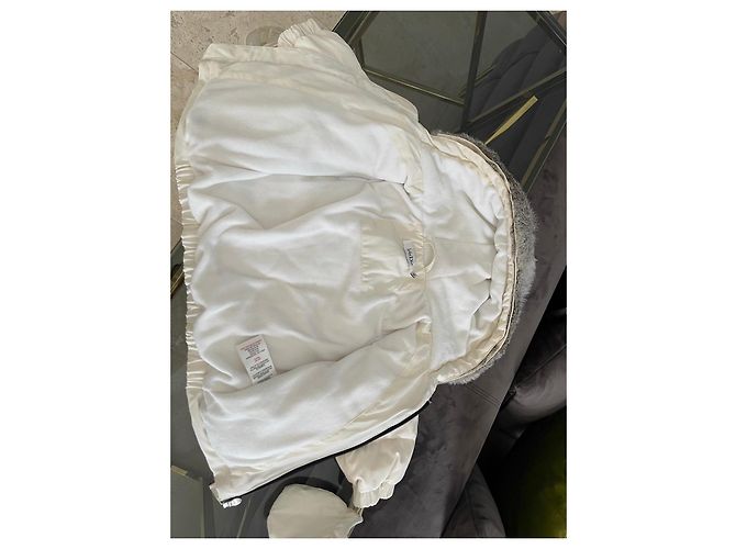 Doudoune Baby Dior avec col en fourrure Blanc - vue 8