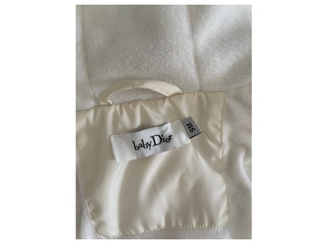 Doudoune Baby Dior avec col en fourrure Blanc - vue 9