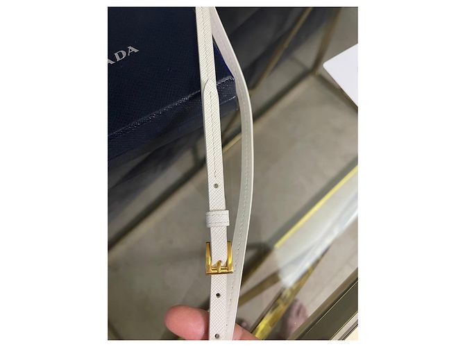 Custodia in pelle Saffiano Prada per AirPods Bianco - vista 15