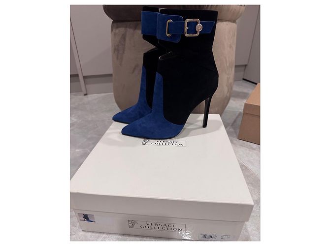 Versace Collection Damen Stiefel Schwarz Blau - Ansicht 3